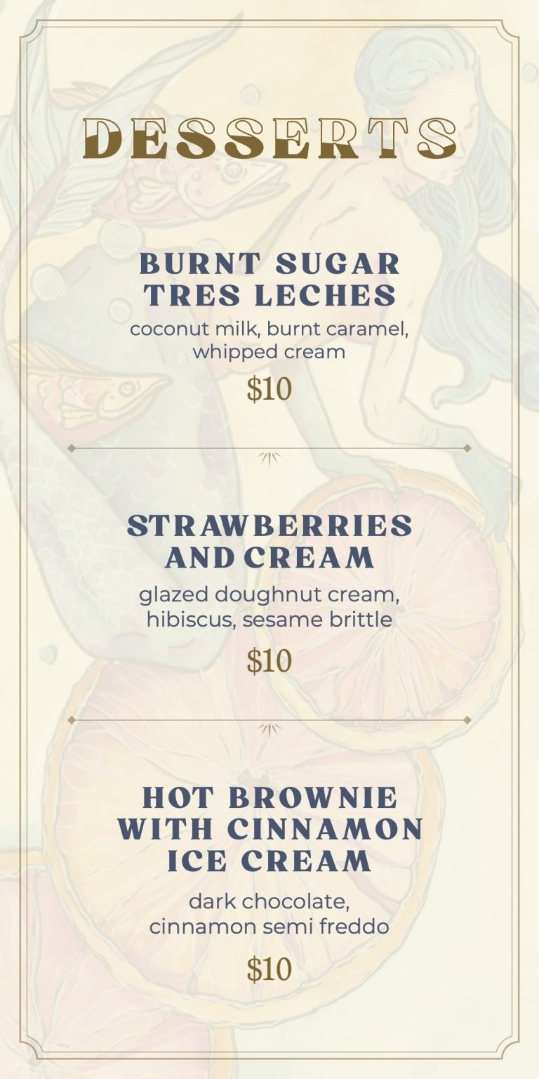 Supergeil dessert menu