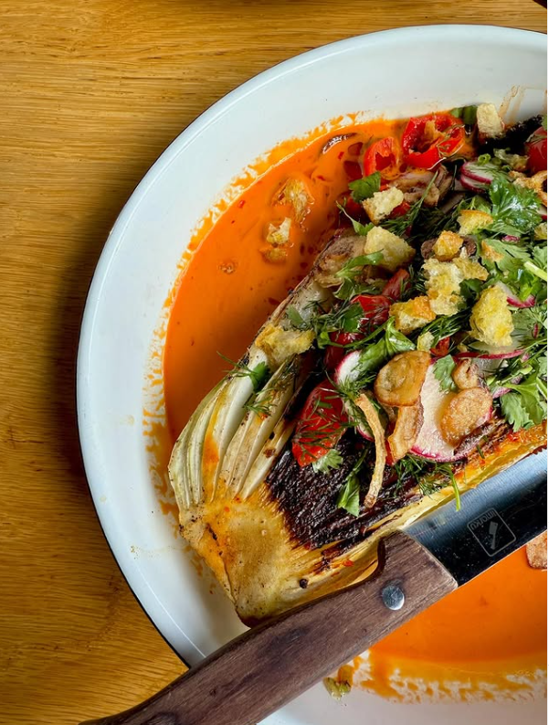 Grilled cabbage dish at Supergeil