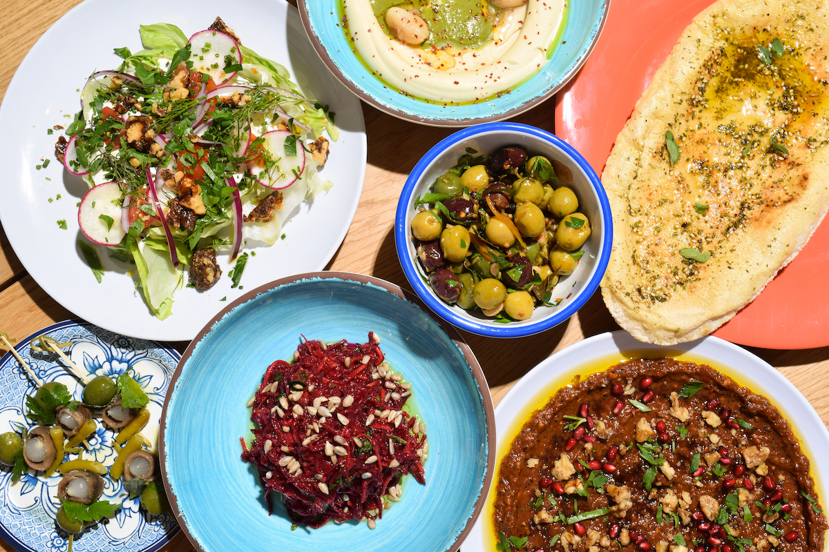 A colorful spread of Supergeil dishes